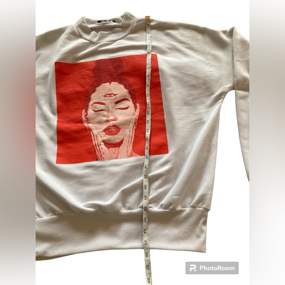 Styleroise Mystical Third Eye Print Sweatshirt. Size Medium. - Picture 7 of 8